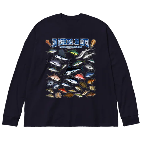 Saltwater fish_3CW ビッグシルエットロングスリーブTシャツ