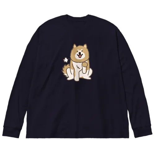 あっあっあきた犬 ビッグシルエットロングスリーブTシャツ