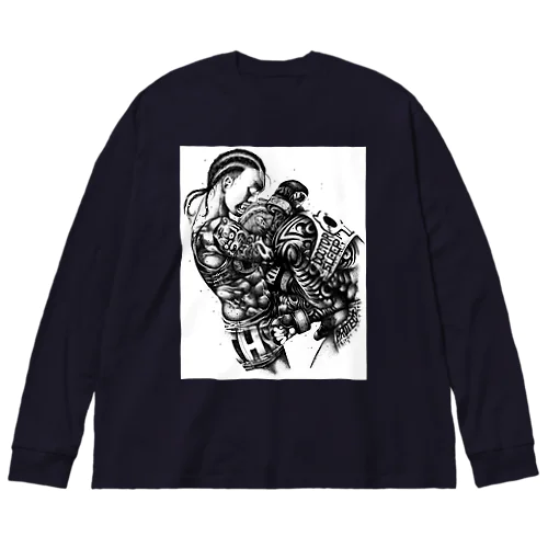 膝 Big Long Sleeve T-Shirt