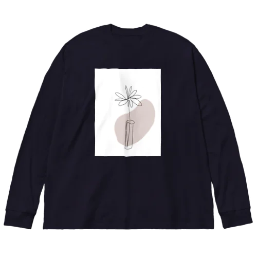 flower 花瓶 ビッグシルエットロングスリーブTシャツ