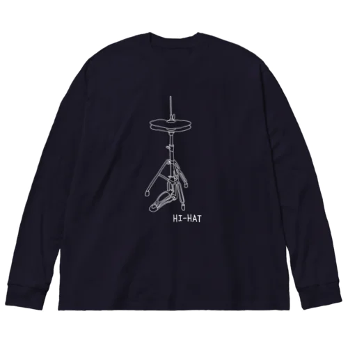 ハイハット(白) Big Long Sleeve T-Shirt