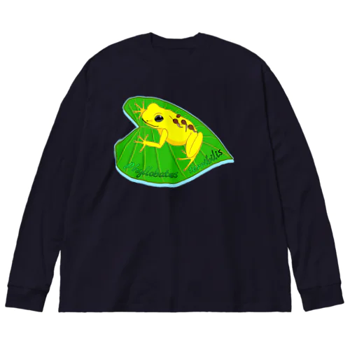 Phyllobates terribilis(猛毒吹矢ガエル)　英語バージョン ビッグシルエットロングスリーブTシャツ