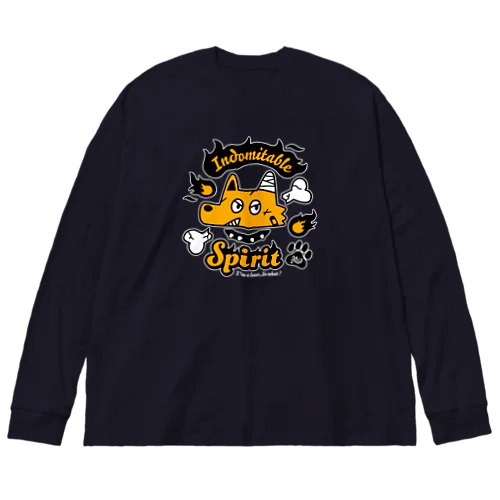 不屈の負け犬くん（白フチ） Big Long Sleeve T-Shirt