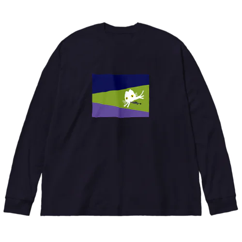 白ネコとサンマ Big Long Sleeve T-Shirt