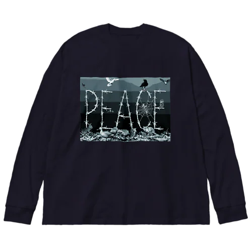 PEACE有刺鉄線-MAD AMANO ビッグシルエットロングスリーブTシャツ