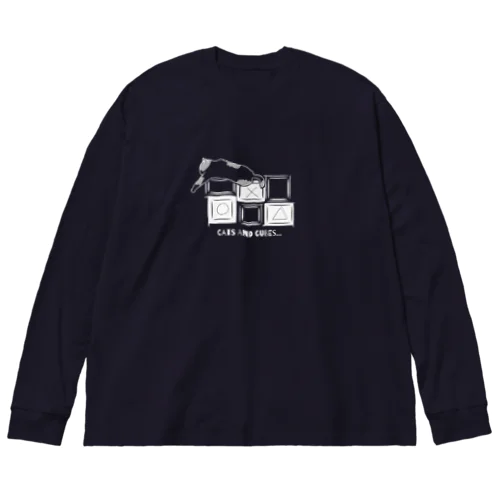 （白線ver.）〇✕△ Big Long Sleeve T-Shirt