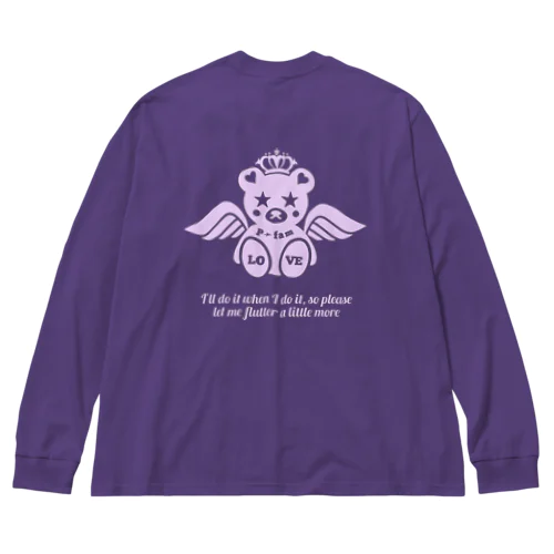 P➛kumaちゃん(王冠Ver.) Big Long Sleeve T-Shirt