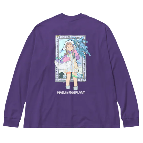 NASU is Eggplant（Tシャツ・ロンT） Big Long Sleeve T-Shirt