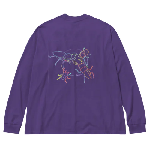 ★カブトムシ　クワガタムシ　オス　メス Big Long Sleeve T-Shirt