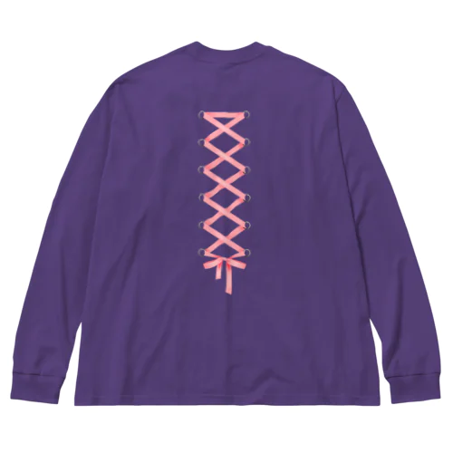 コルセットリボンピンク Big Long Sleeve T-Shirt