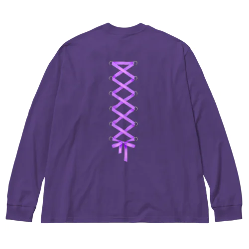 コルセットリボン薄紫 Big Long Sleeve T-Shirt