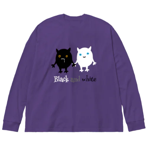 しろくろモンスターちゃん Big Long Sleeve T-Shirt