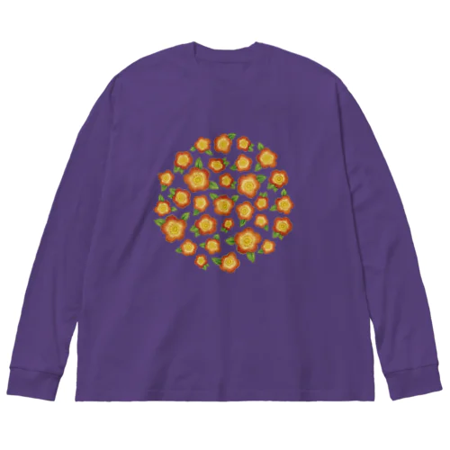 赤いお花 Big Long Sleeve T-Shirt