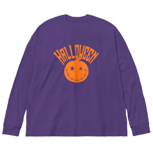 ハロウィンオレンジ文字かぼちゃ アーク ジャック・オー・ランタン Big Long Sleeve T-Shirt