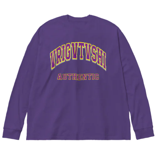 OLD SCHOOL"AUTHENTIC" PURPLE Big Long Sleeve T-Shirt