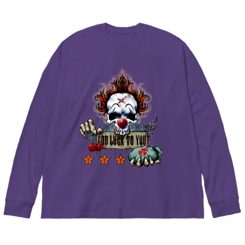 ゾンビピエロ🤡GOD LUCK💀 Big Long Sleeve T-Shirt