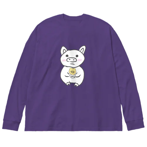 乾杯待ちのぶた　カラーver. Big Long Sleeve T-Shirt