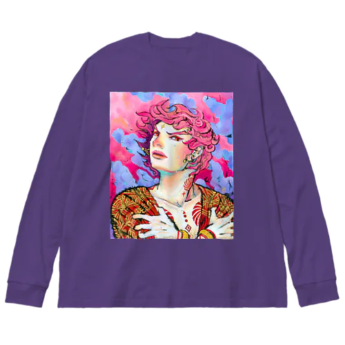 啼きいさちるスサノオ Big Long Sleeve T-Shirt