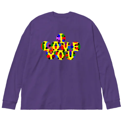 〇文字『I Love you h.t.』 ビッグシルエットロングスリーブTシャツ