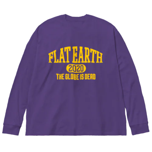 カレッジ風(ミシガンカラー)　フラットアース FLATEARTH Big Long Sleeve T-Shirt