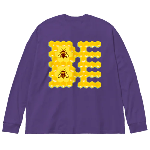 ハニカム構造(BEE） ビッグシルエットロングスリーブTシャツ