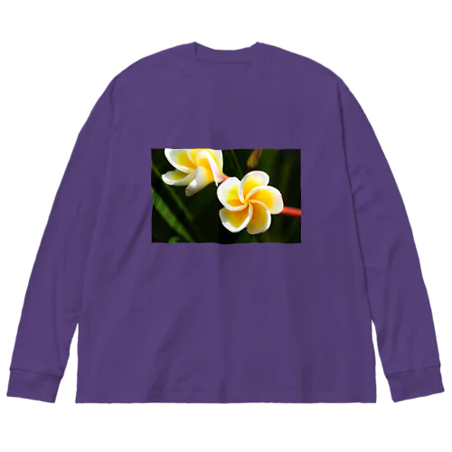 Flower of the Heart　プルメリア Big Long Sleeve T-Shirt