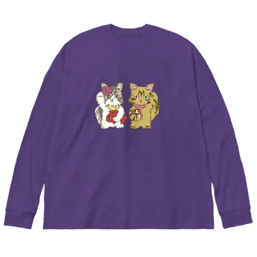 招き猫ちゃんたち Big Long Sleeve T-Shirt