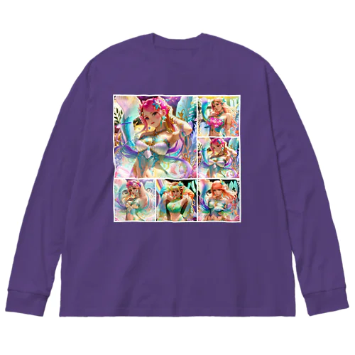 universal mermaid  LARAの世界 Big Long Sleeve T-Shirt