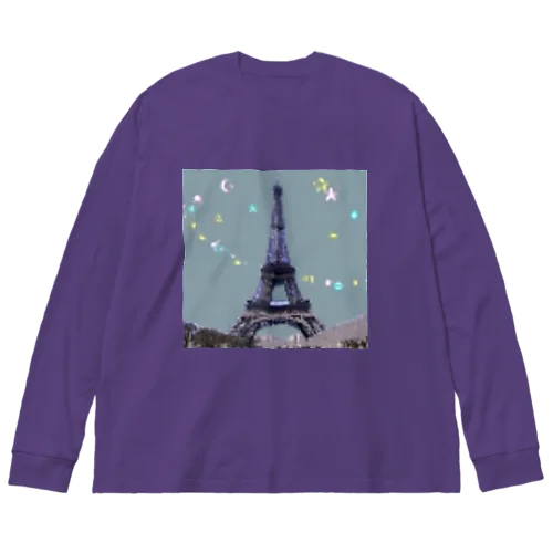 Paris★Night Big Long Sleeve T-Shirt