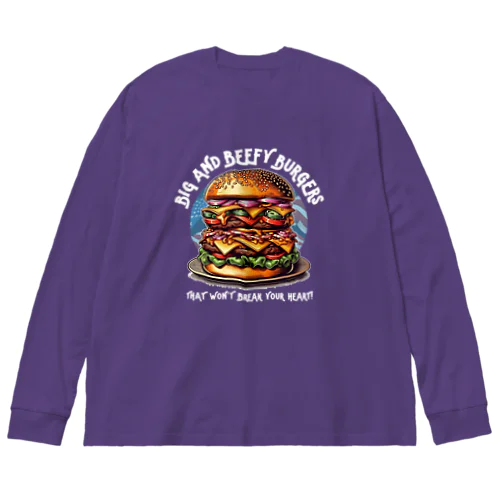 あなたを満足させるバーガーを!（濃色用） Big Long Sleeve T-Shirt