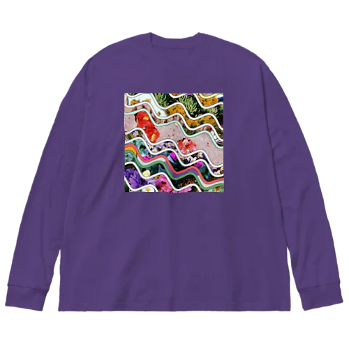 なみなみコラージュ　花2 Big Long Sleeve T-Shirt