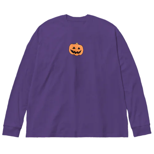 ハロウィンお化けカボチャ ビッグシルエットロングスリーブTシャツ