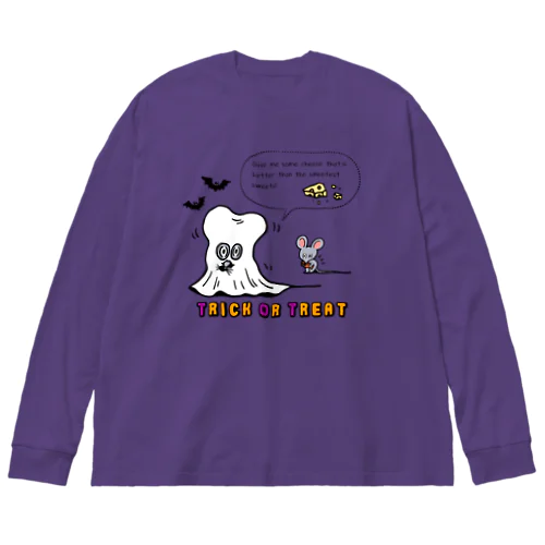 trick or treat_チューたろ、チーズを求めて Big Long Sleeve T-Shirt