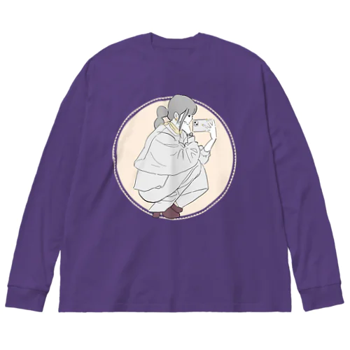 自撮りちゃん Big Long Sleeve T-Shirt