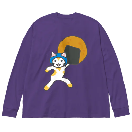 せんべいねこ ビッグシルエットロングスリーブTシャツ