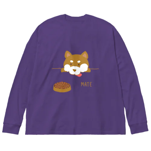 おあずけ犬 ビッグシルエットロングスリーブTシャツ