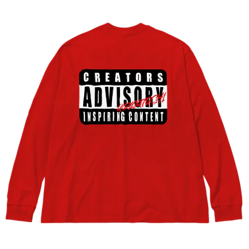 ADVISORY"CREATORS" RED Big Long Sleeve T-Shirt