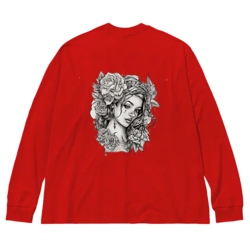 美しい女性 Big Long Sleeve T-Shirt