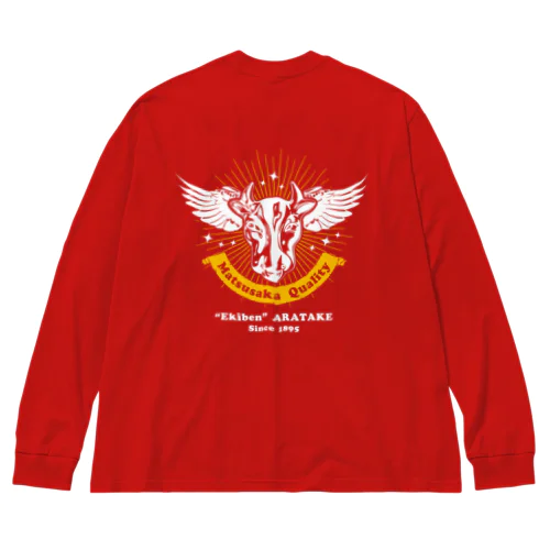 ［両面］Matsusaka Quality "Red"【株式会社新竹商店ライセンス品】 ビッグシルエットロングスリーブTシャツ