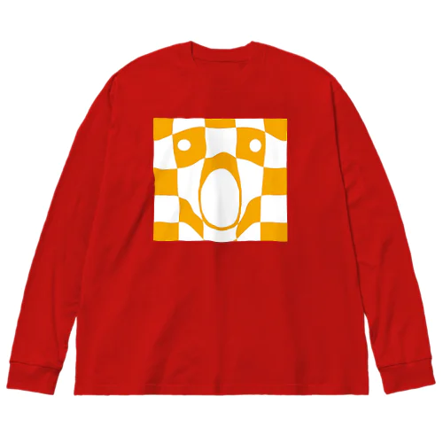 驚く市松模様 Big Long Sleeve T-Shirt