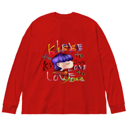 Kiss you design  Big Long Sleeve T-Shirt