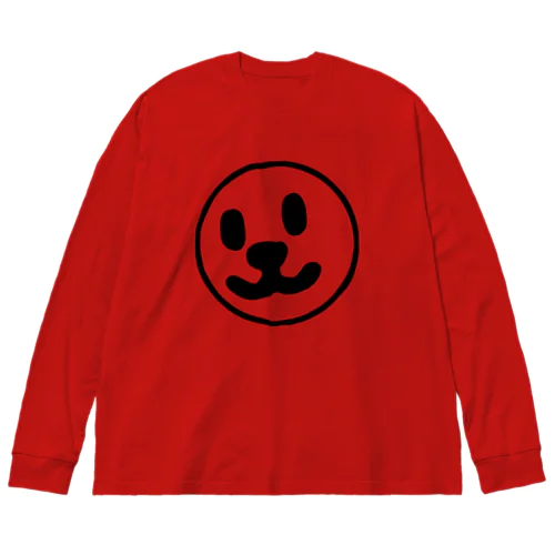 Smile Face Black Line ビッグシルエットロングスリーブTシャツ