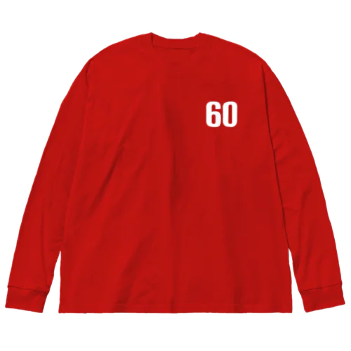 [☆両面] 還暦祝いTシャツ【視力検査表パロディ】 Big Long Sleeve T-Shirt