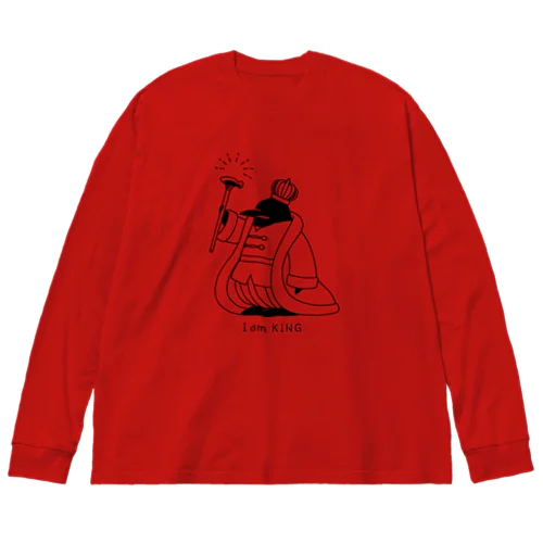 王様ペンギン(黒) Big Long Sleeve T-Shirt