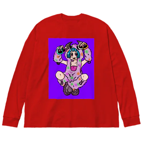 ○ュアアルコール（クラ○ナー）パープル Big Long Sleeve T-Shirt