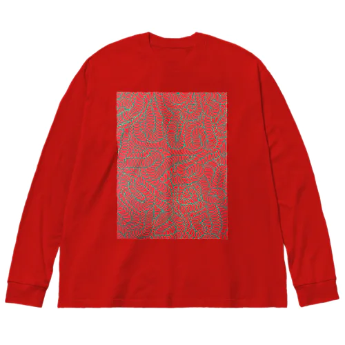 草地デザイン Big Long Sleeve T-Shirt