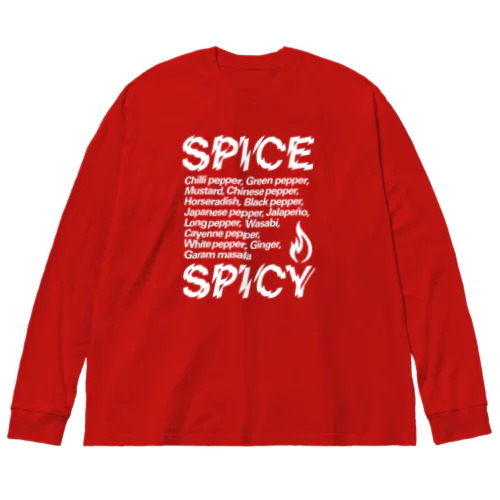 SPICE SPICY（White） Big Long Sleeve T-Shirt