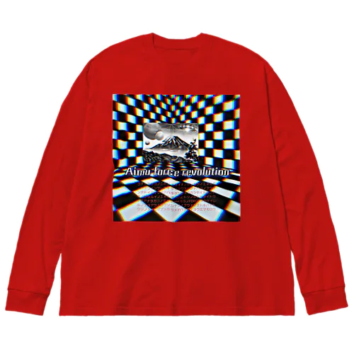 AFR フウジイサン　チェッカー Big Long Sleeve T-Shirt