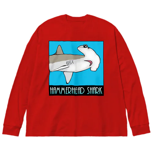 Hammerhead shark(撞木鮫) Big Long Sleeve T-Shirt