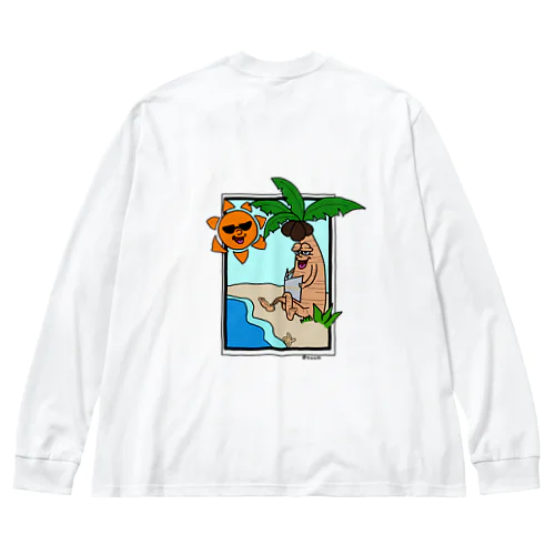 palm tree&sun ビッグシルエットロングスリーブTシャツ